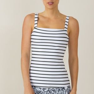 KiraGrace XS Grace Refined Yoga Cami White Stripe